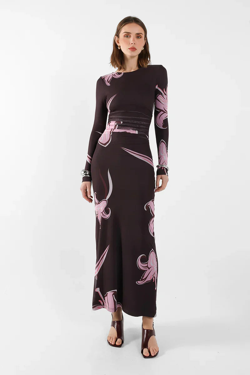 Madison The Label Macey Maxi Dress - Fleur Print