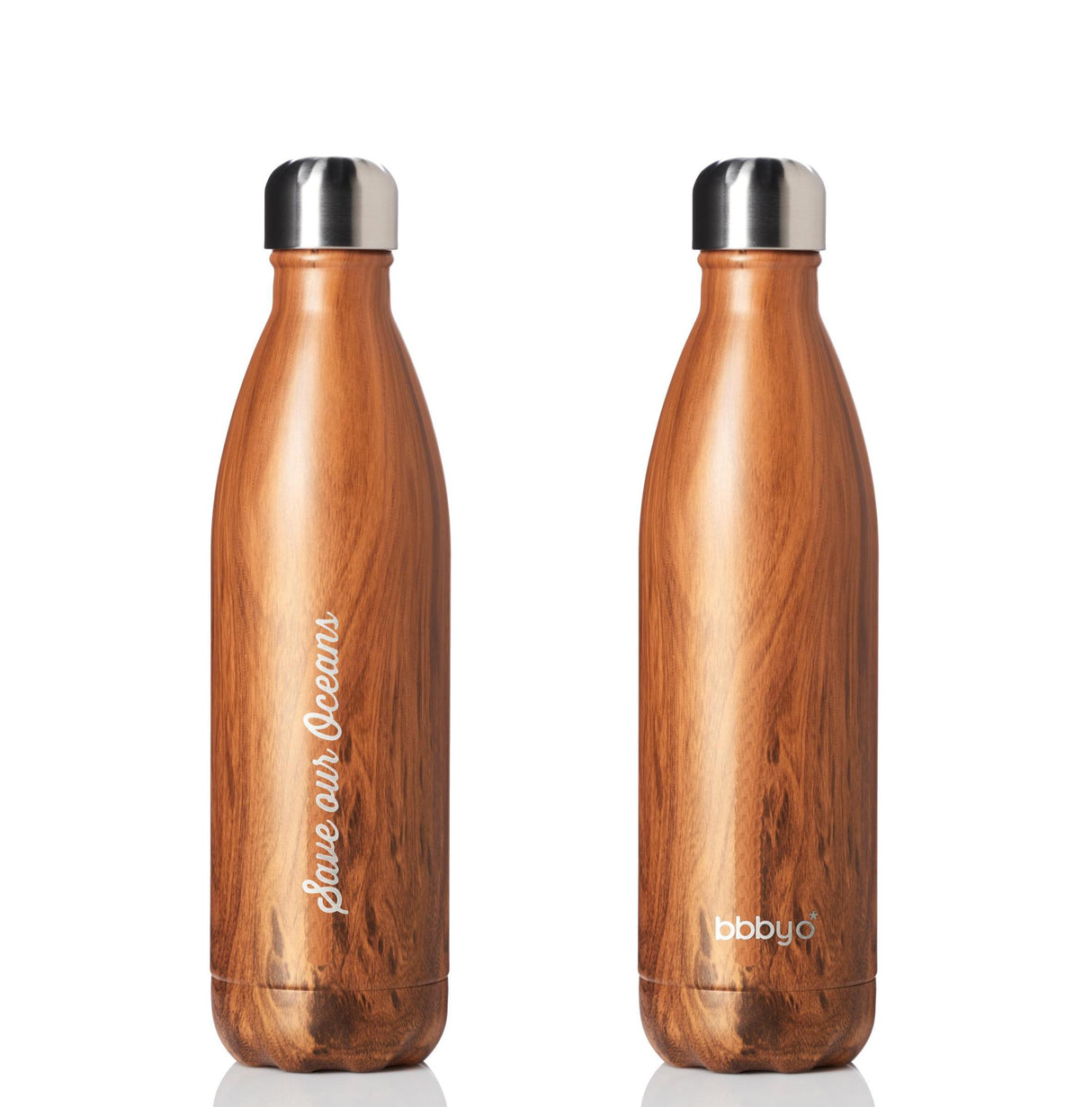 Future Bottle + Carry Cover (Banana Leaf Print) - 750 ml - Woodgrain