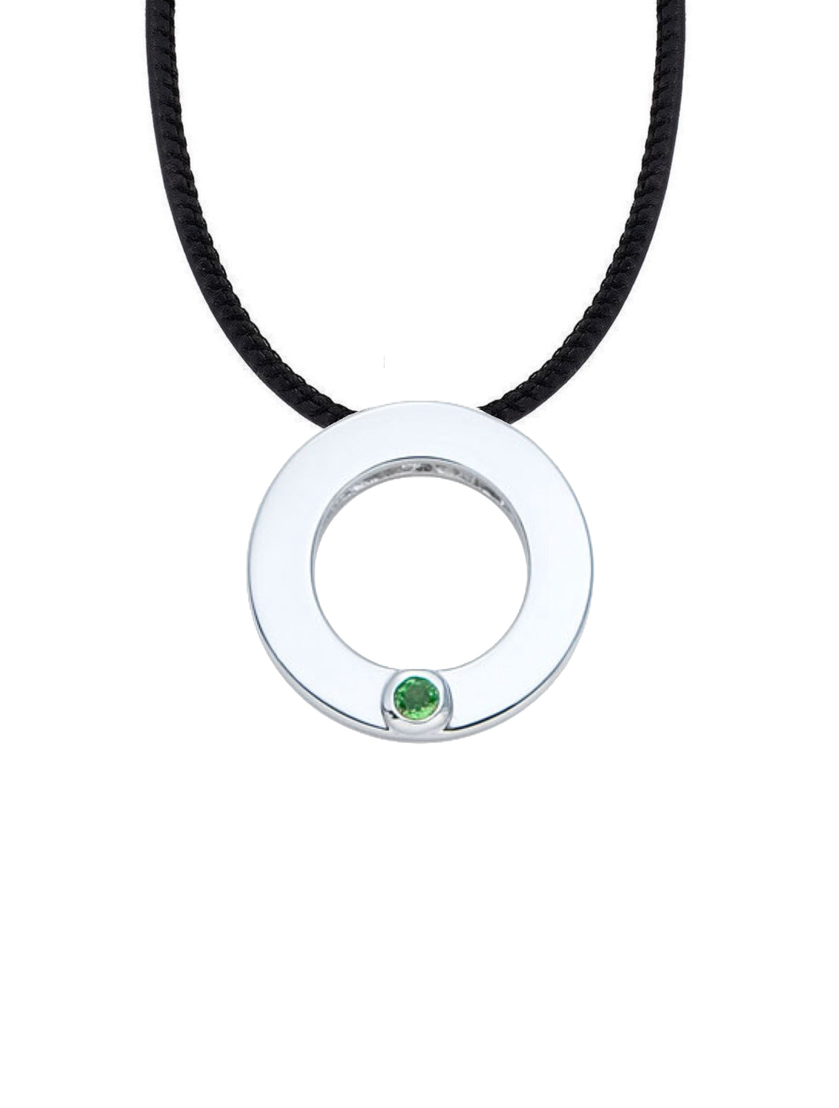 Stephen Oliver 18K White Gold Green Sapphire Eternal Necklace