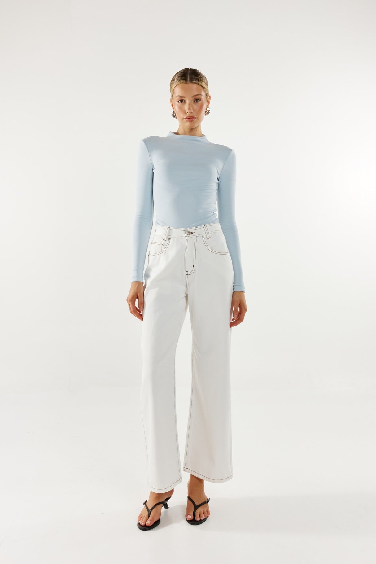 Madison The Label Marc L/S Top - Powder Blue