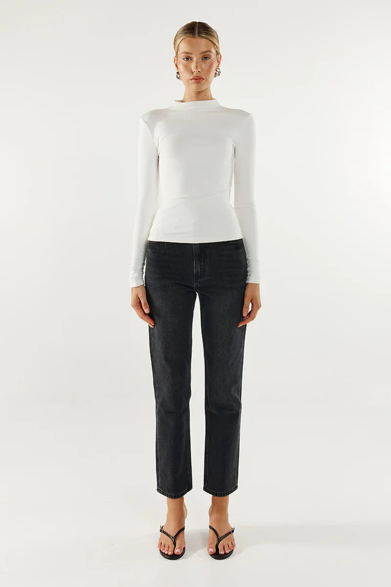 Madison The Label Marc Long Sleeve Top - White