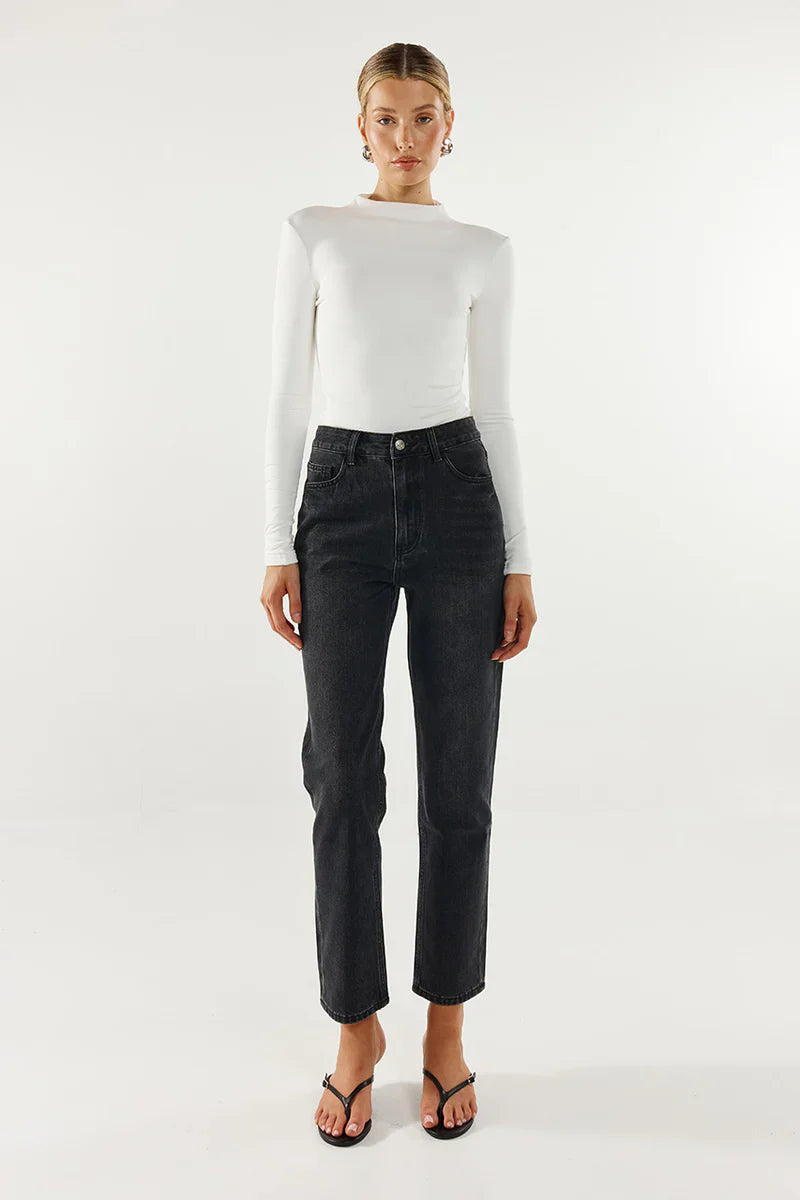 Madison The Label Marc Long Sleeve Top - White