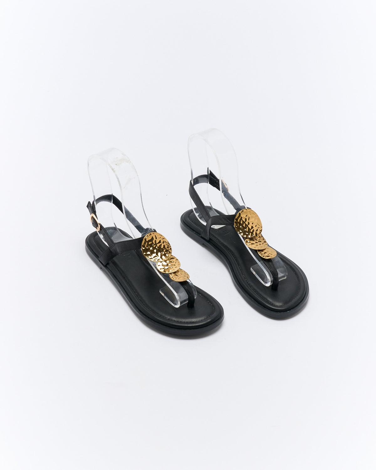 Walnut Melbourne Roxie Leather Sandal - Black