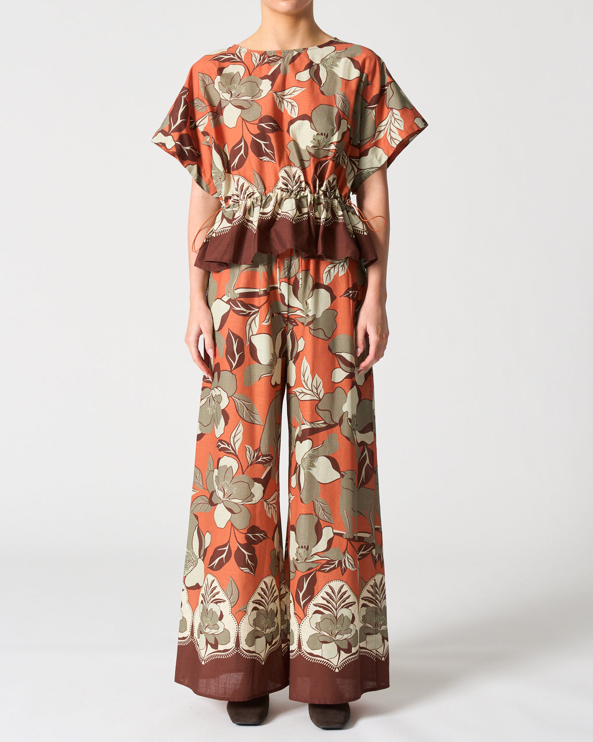 Walnut Melbourne Santiago Top - Jaguar Jungle Orange