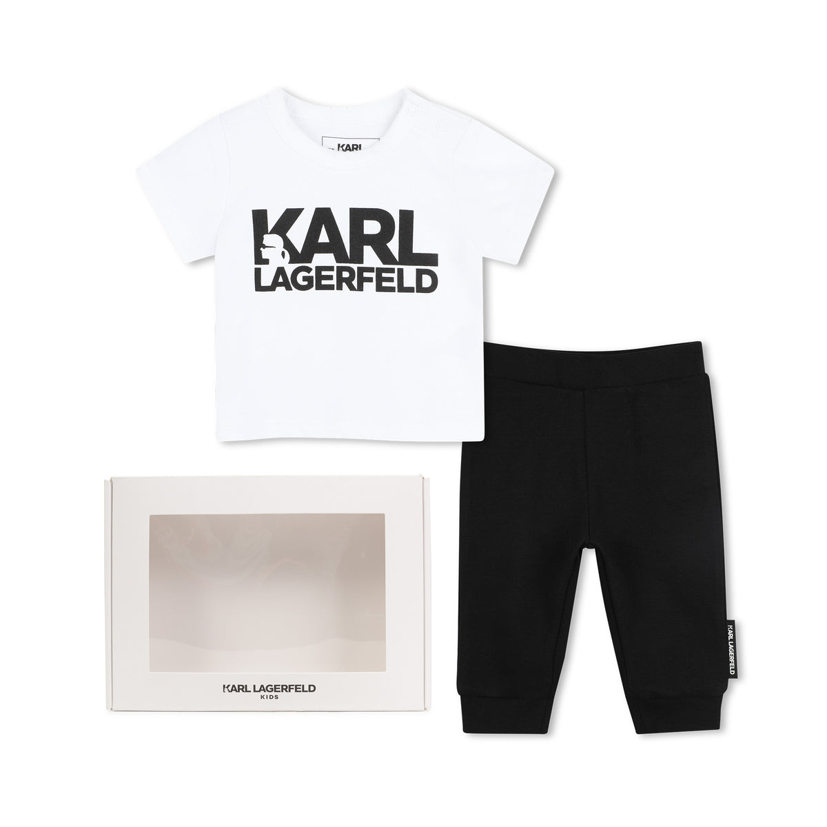 Karl Lagerfeld Boys So Cute D2 T-Shirt And Leggings Set - Black