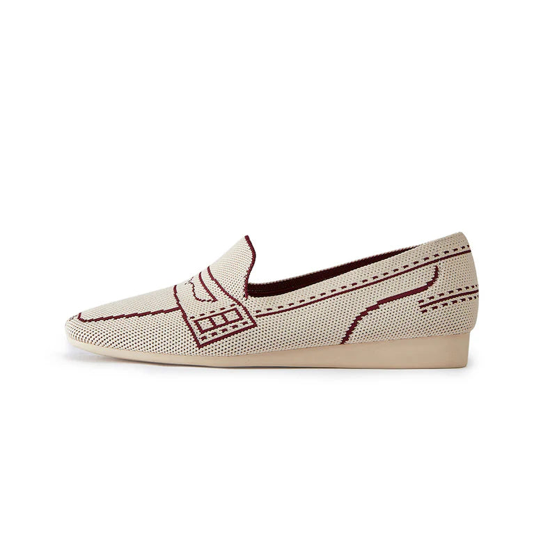 Comfortable Slip On Square Toe Loafers - Sand