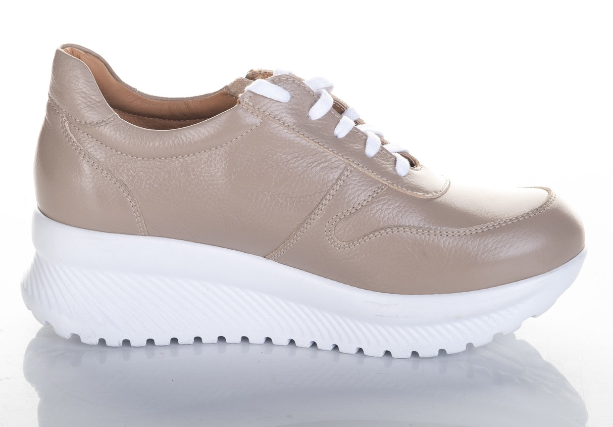 Bosccolo Womens Sneakers With Zipper - Beige