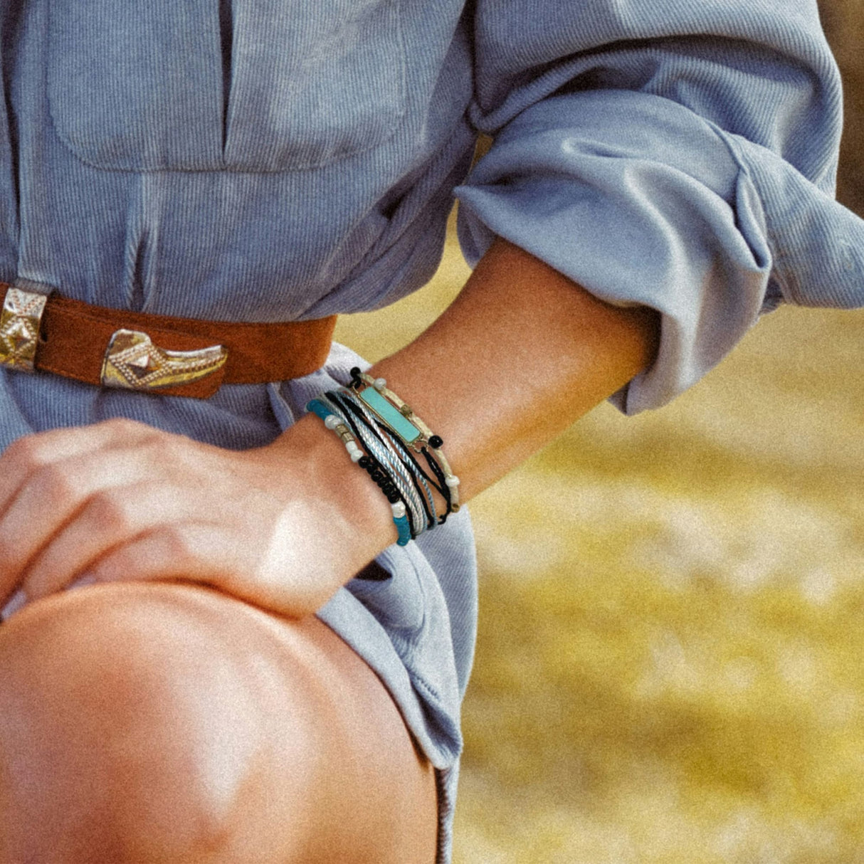 Bohemian 4-Piece Charm Bead Bracelet Set