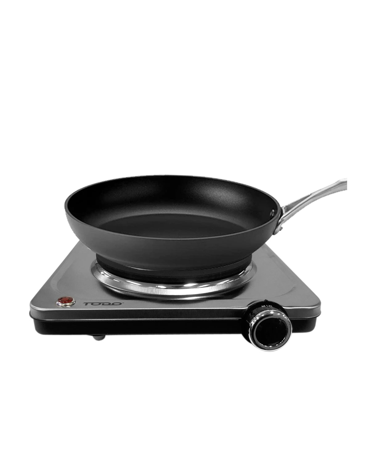 TODO 1500W Portable Hotplate Electric Cooktop Single Stainless Steel