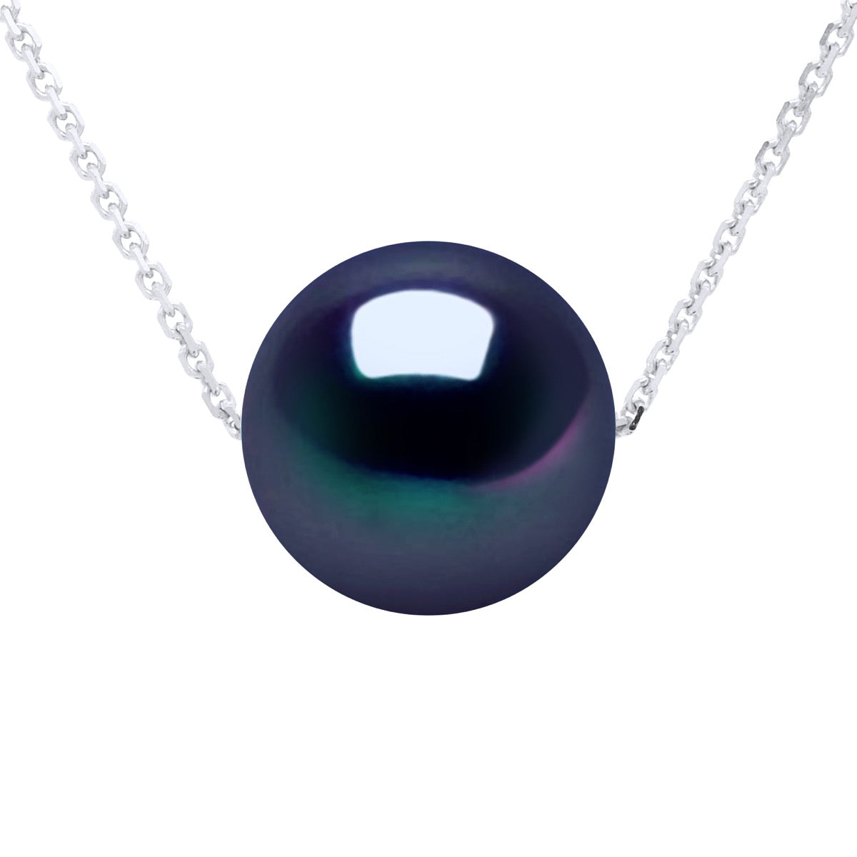 Necklace - "Black Tahitian Style" - Length 42 cm