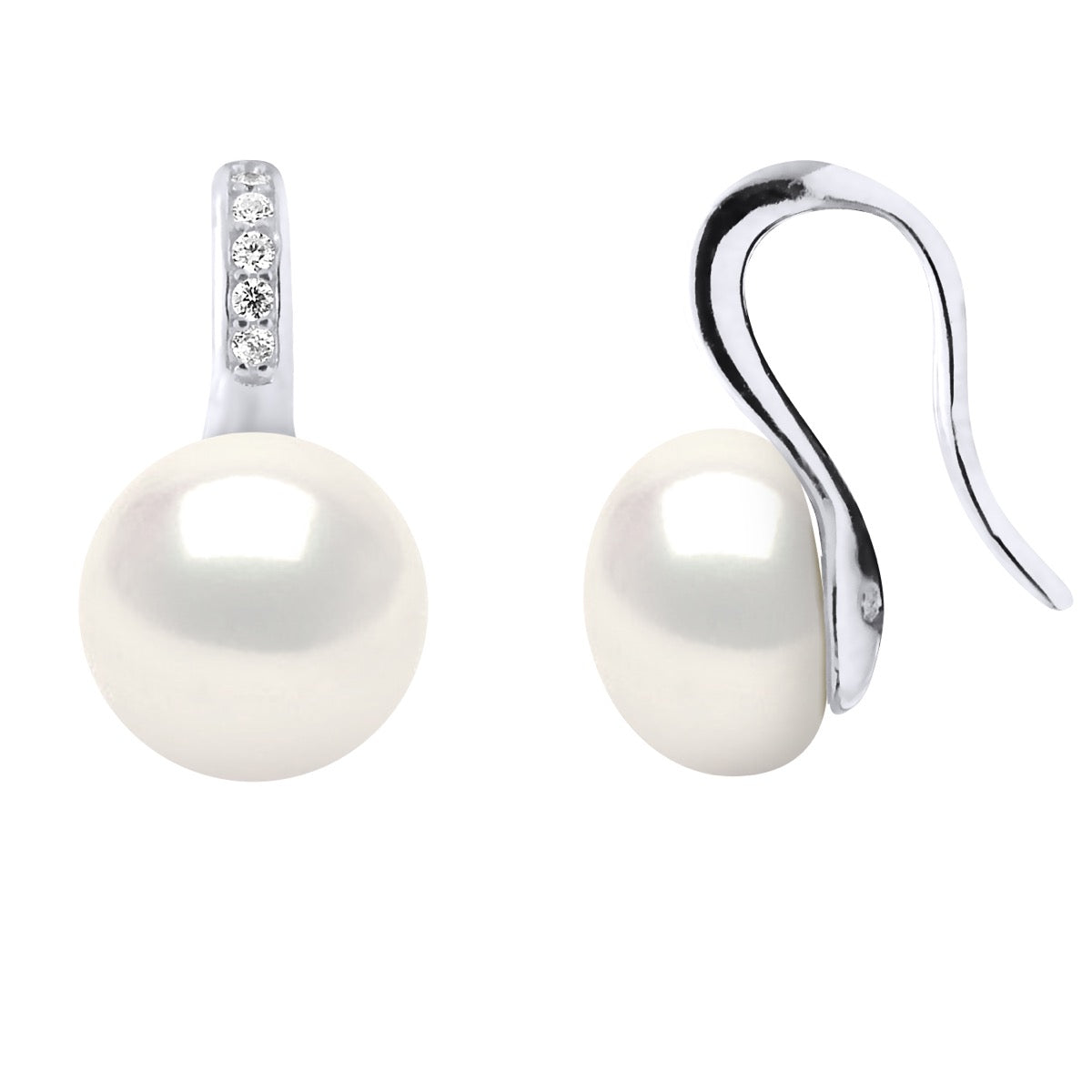 Earrings - Natural White - Longueur 42 cm