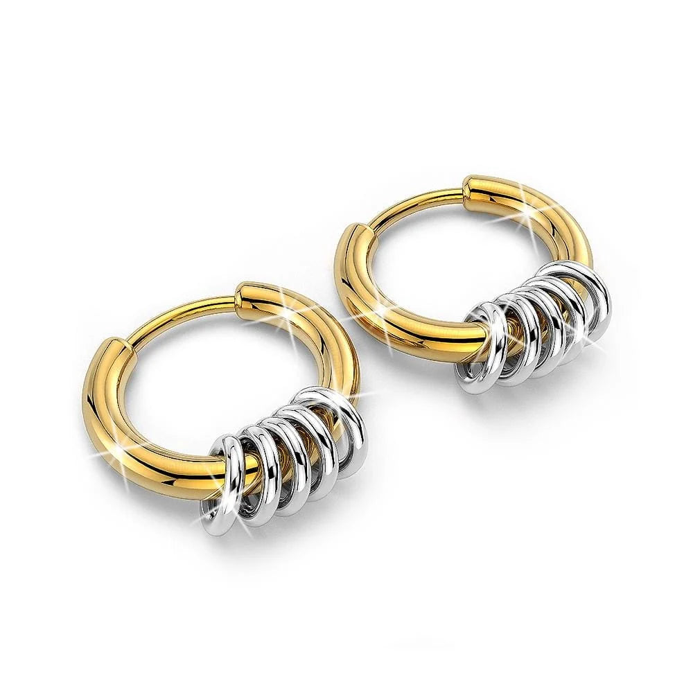 Bullion Gold Flawless Illusion Hoop Earrings 10mm