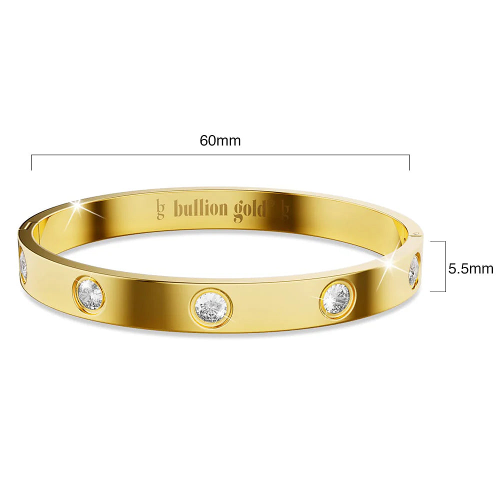 Bullion Gold Cecelia Stainless Steel Bangle in Gold