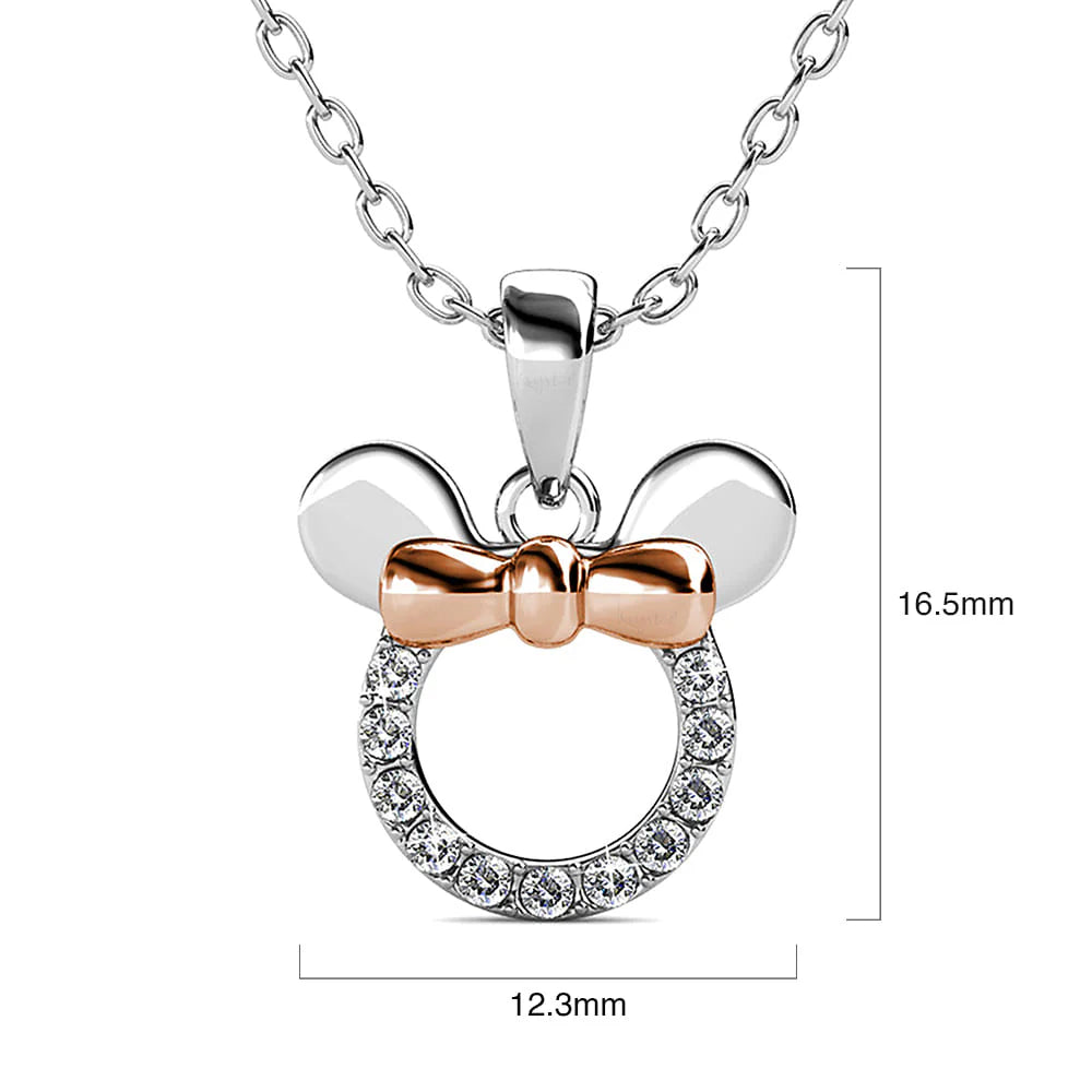 Krystal Couture Minnie Mouse Necklace Embellished with SWAROVSKI Crystals