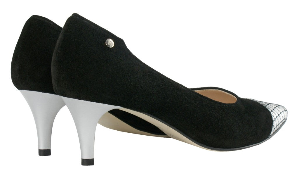 Bosccolo Womens High Heels - Black/Silver