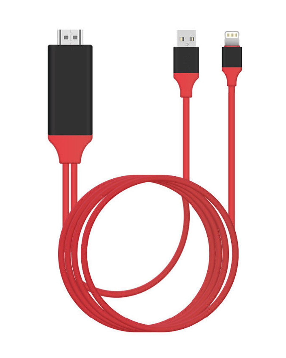 TODO Lightning Pin To Hdmi 1080P Adapter Cable Usb Charge Iphone Ipad Audio Video Lead Tv