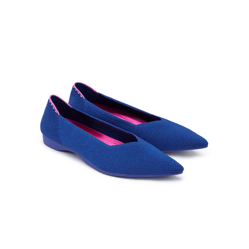 Charlotte Casual Pointed Toe Commuter Flats - Sapphire