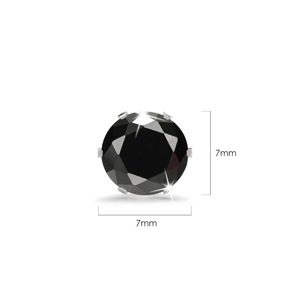 Bullion Gold Nabeeyla Black Stud Earrings