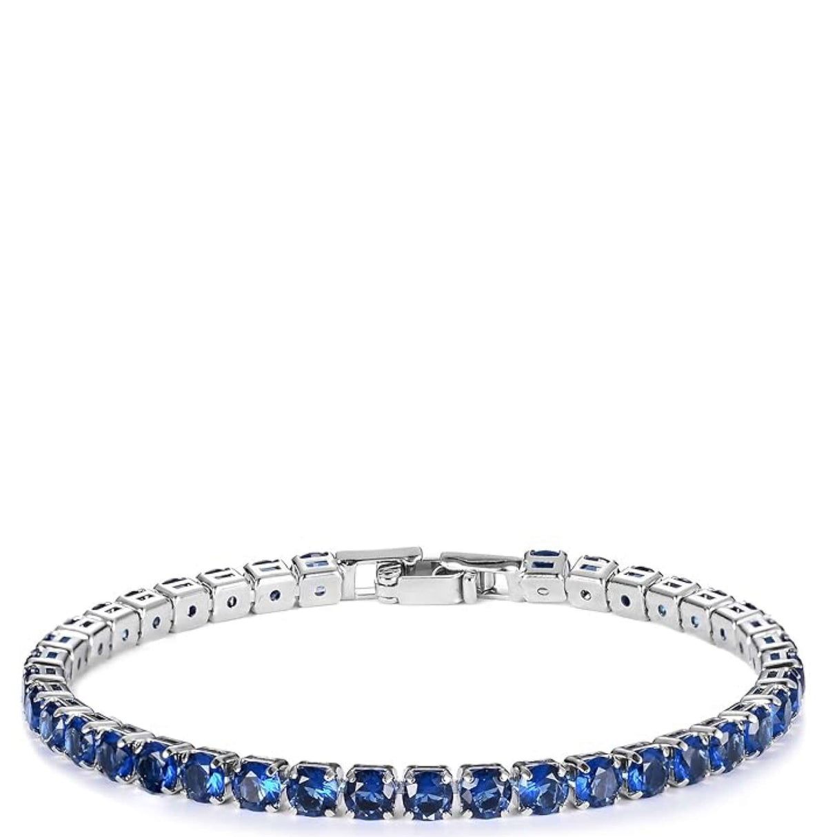 Liv Oliver 18K White Gold Blue Quartz Bracelet