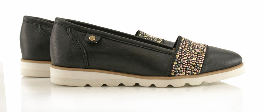 Bosccolo Womens Moccasin - Black