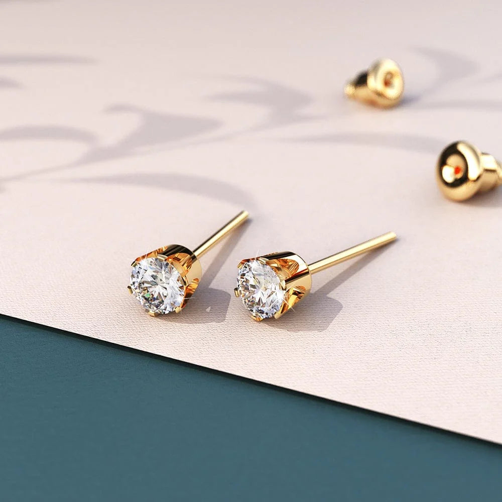Bullion Gold Medici Glam Gold Stud Earrings