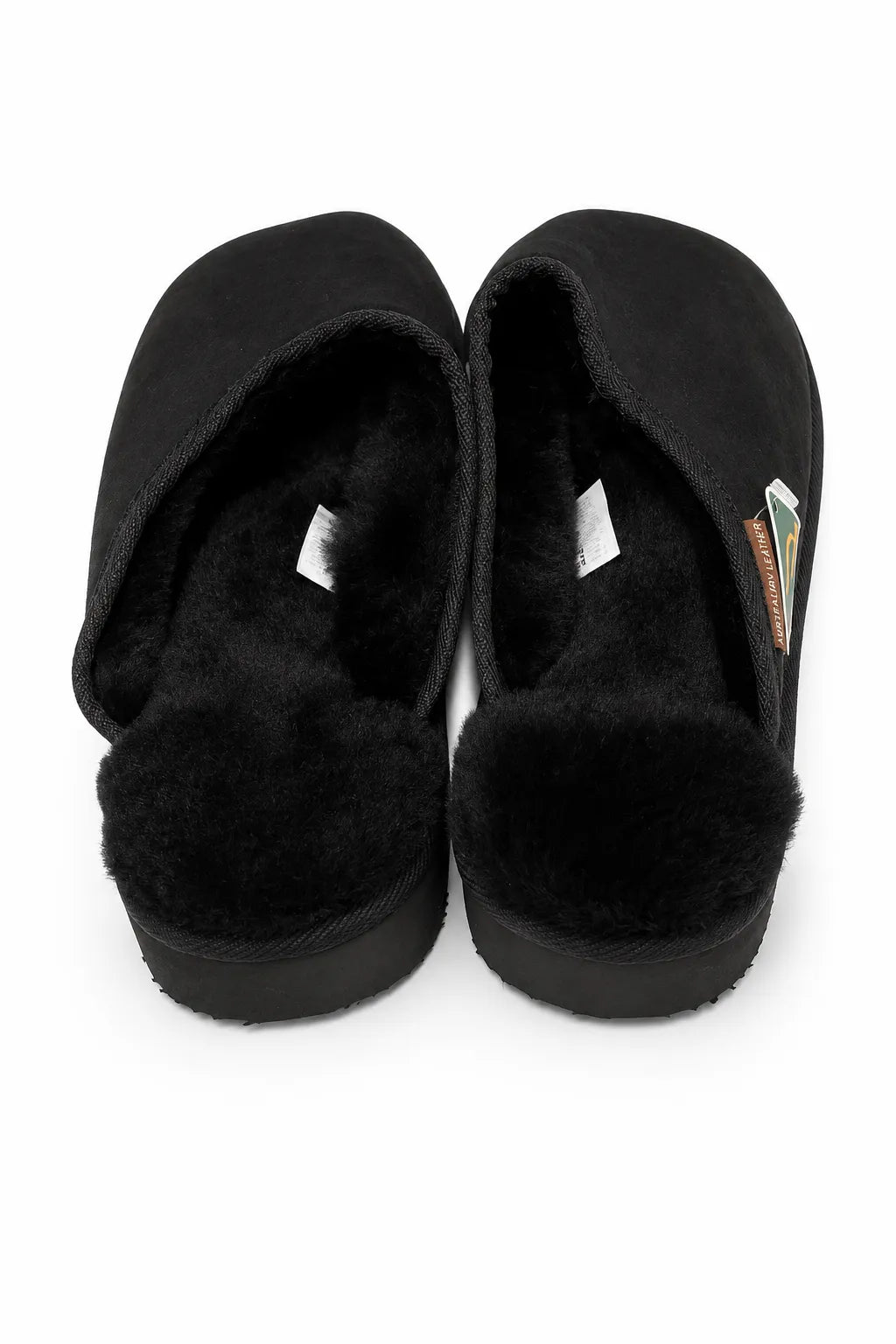 Australian Leather Ugg Scuffs Slipper - Black - AU5 6