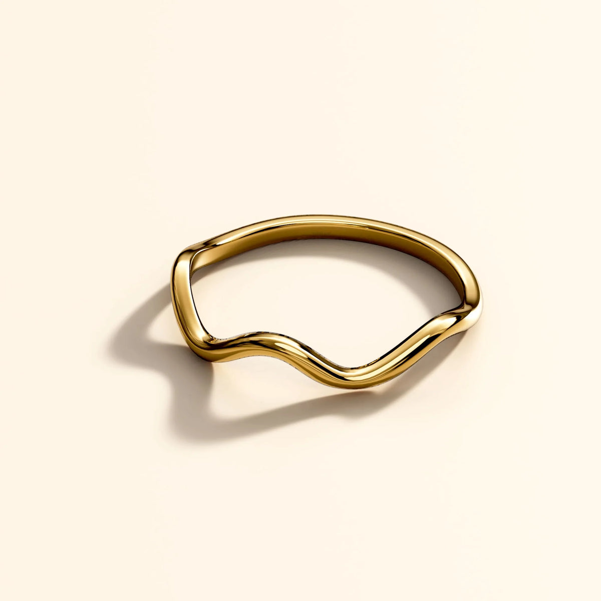 Bullion Gold Charisma Wavy Ring In Gold