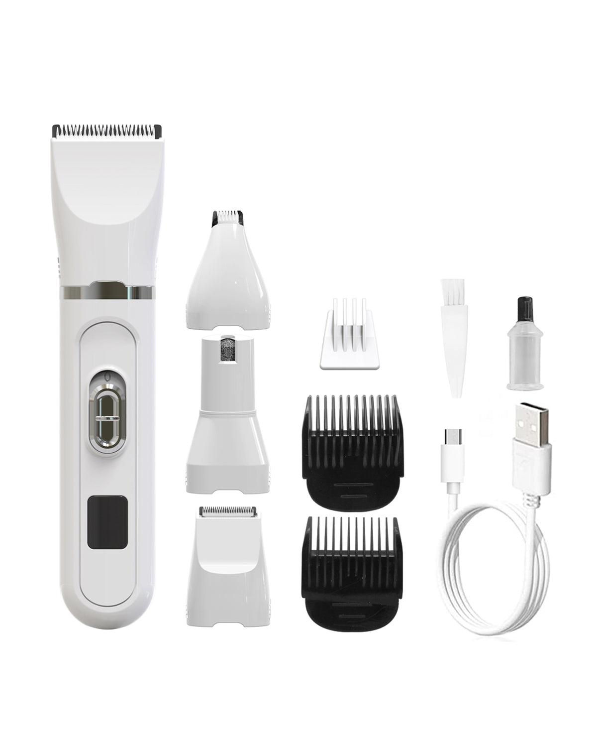Rechargeable Pet Clipper Grooming Kit Electric Trimmer 3-9mm Comb USB Charge Nail Care
