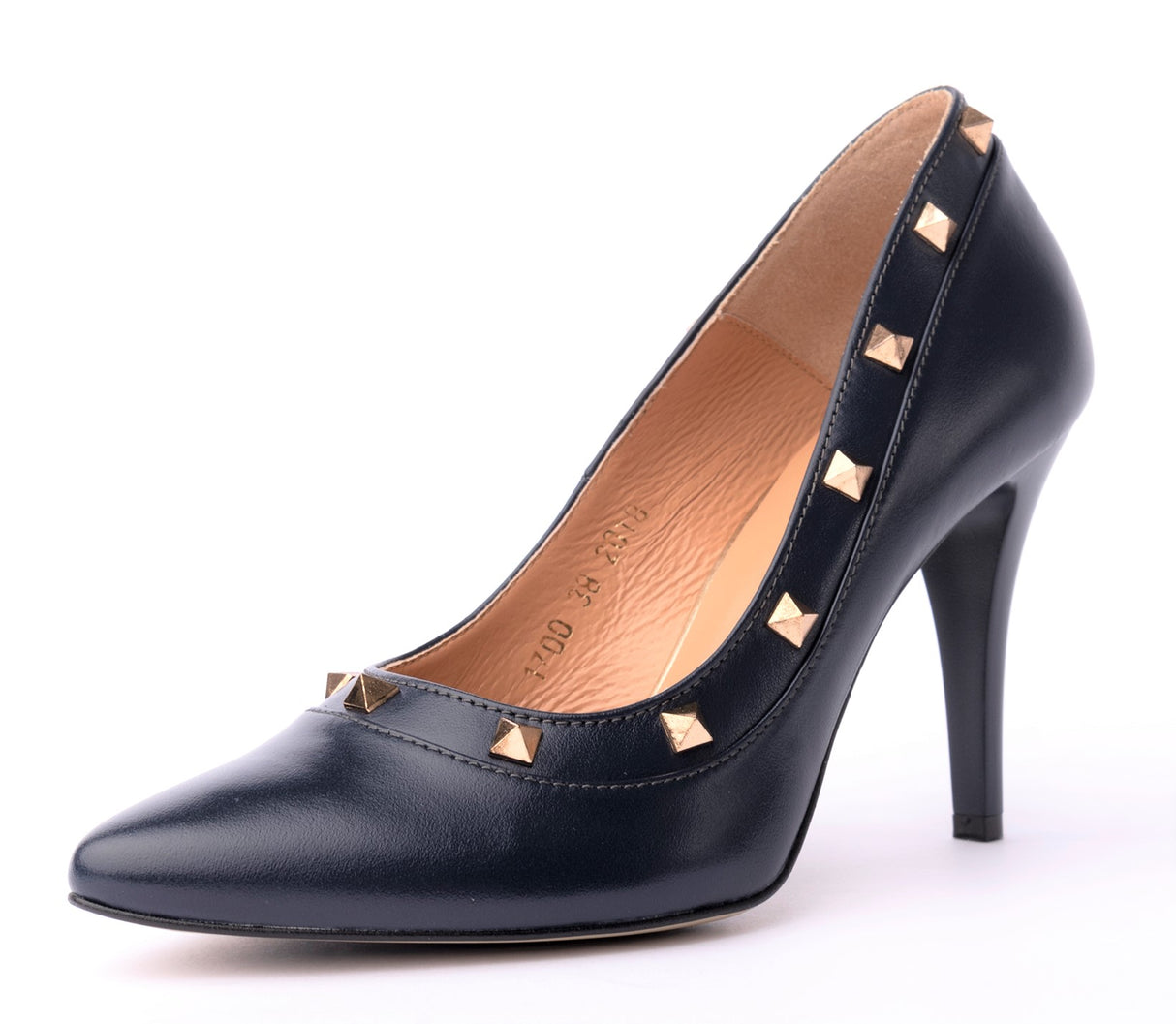 Bosccolo Womens Heels - Navy Blue/Gold