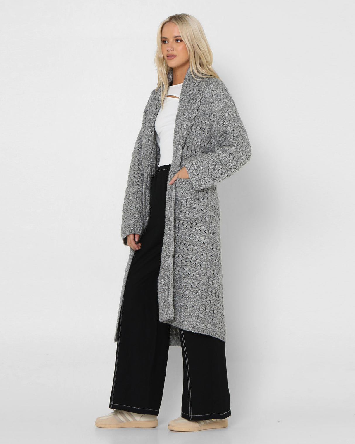 Lost In Lunar Women's Charli Cardigan - Grey