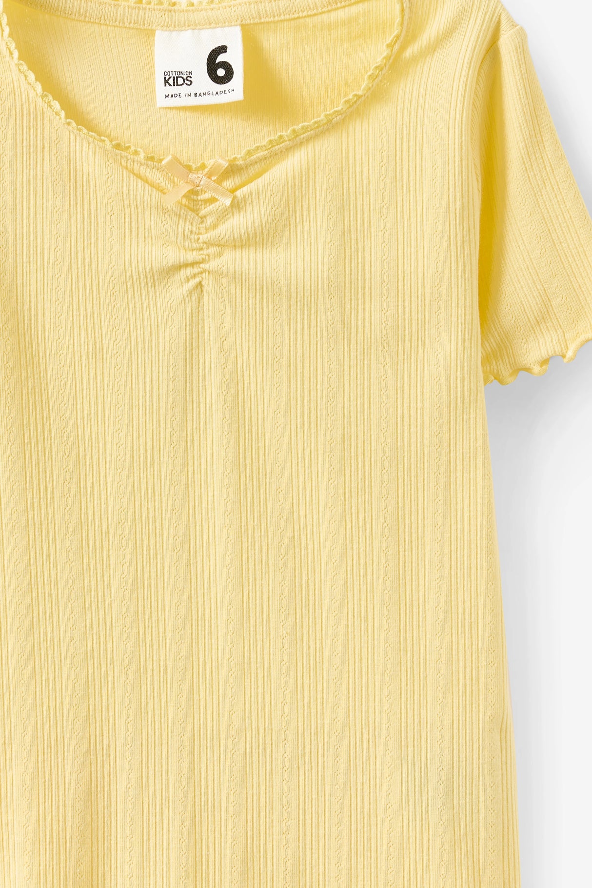 Cotton On Kids Girls Essential Harper Short Sleeve Baby Tee - Baby Yellow