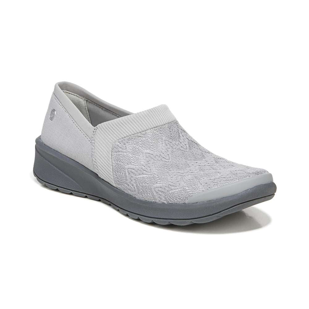 Bzees Gia Slip-On Casual Sneaker - Grey Knit