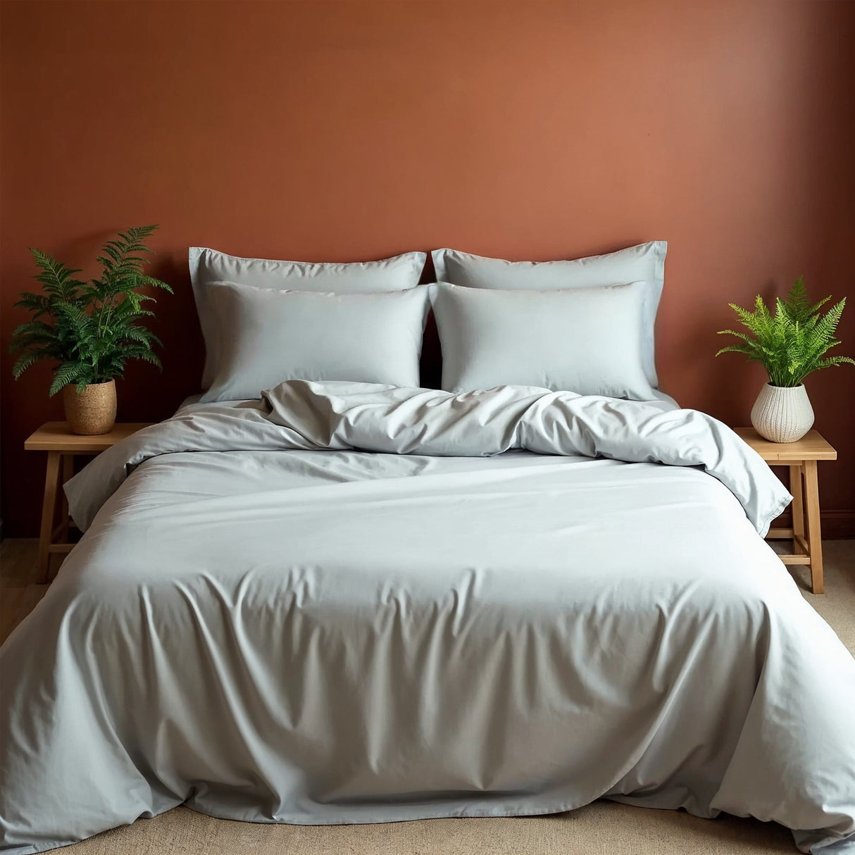 Royal Comfort Blended Bamboo Sheet Set Light Grey
