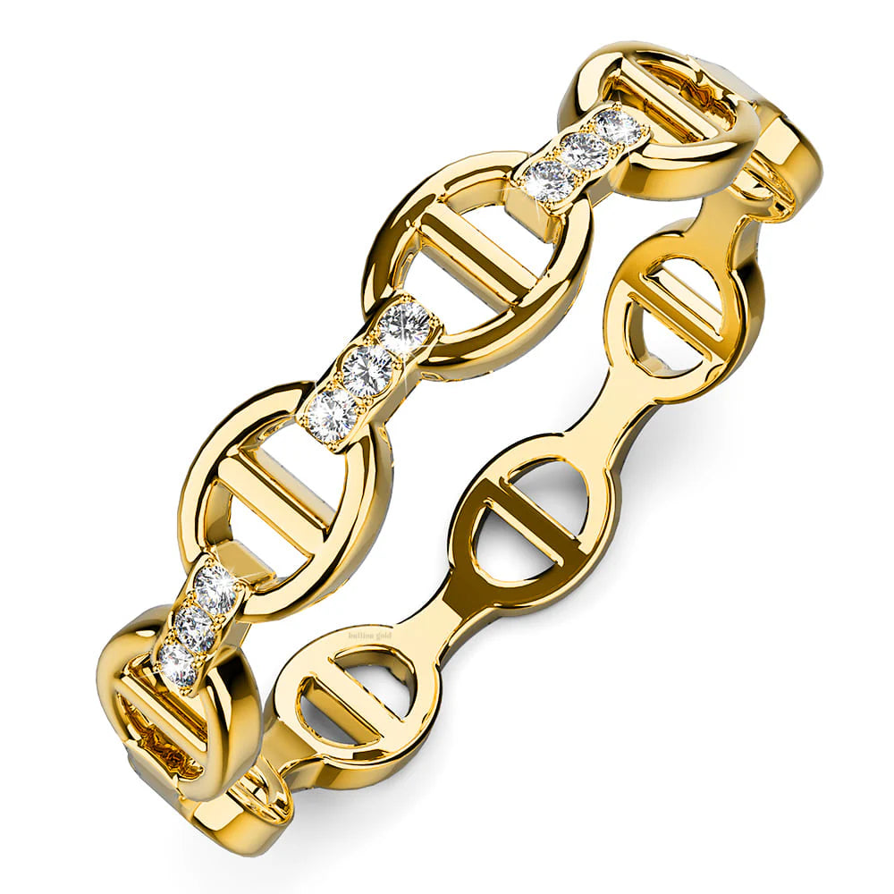 Bullion Gold Mariner Link Ring In Gold