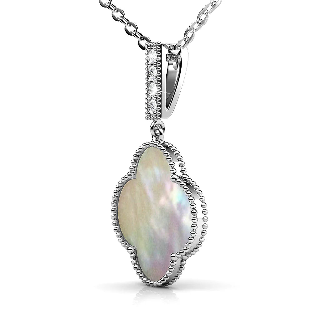 Krystal Couture White Gold Milkyway Necklace Embellished with SWAROVSKI Crystals