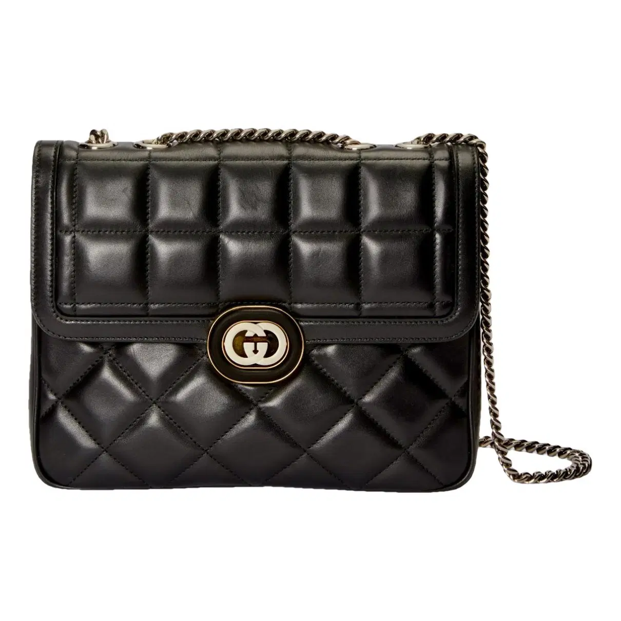 Gucci Quilted Leather Juliette Deco Shoulder Bag - Black