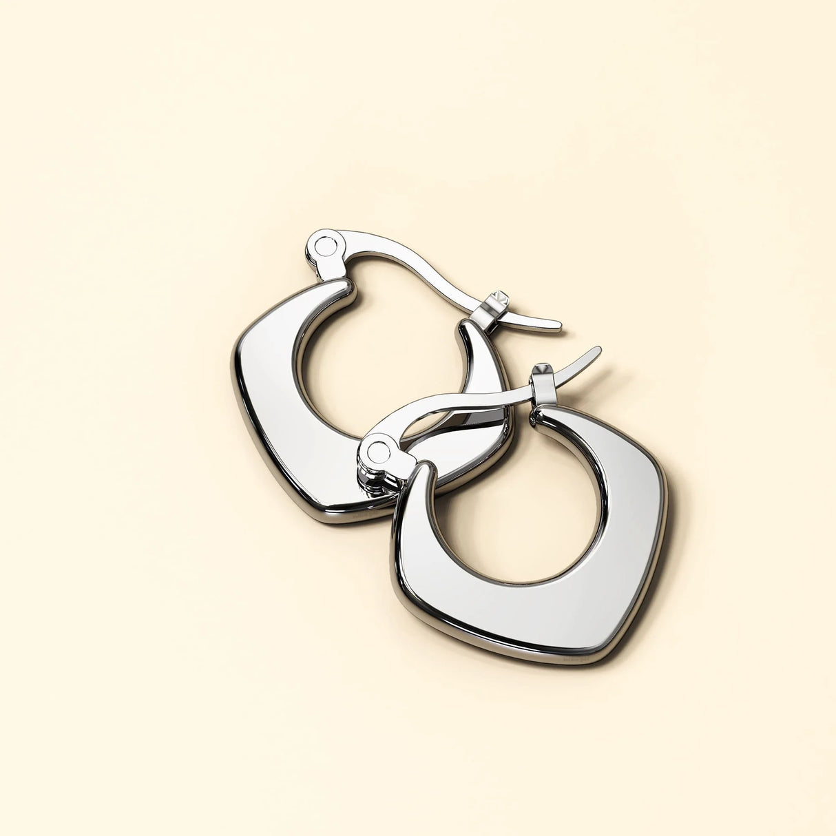 Bullion Gold Sylvia White Gold Hoop Earrings