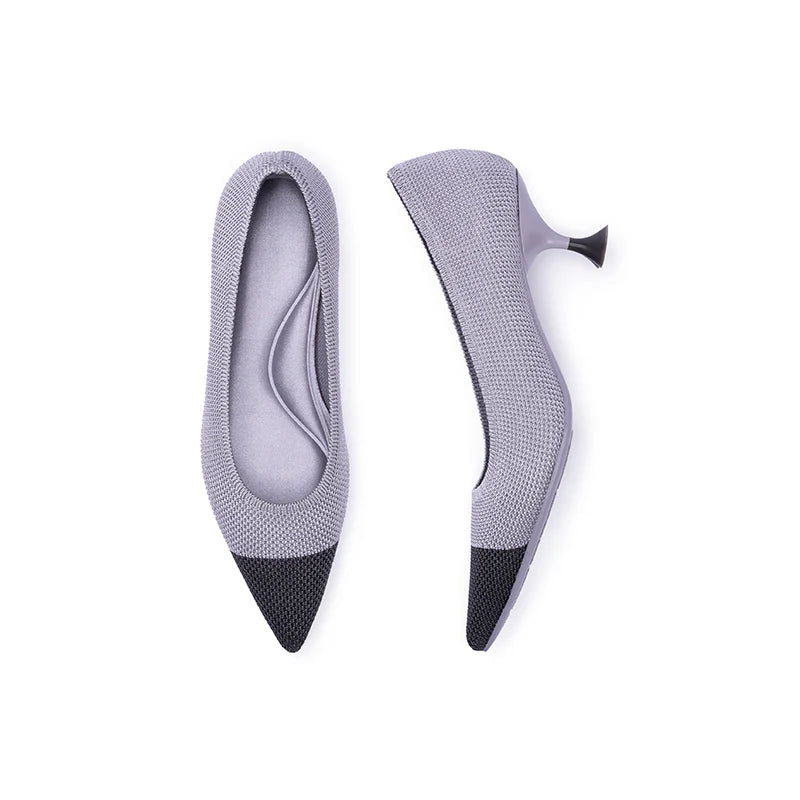 Corporate Color Block Kitten Heels - Lavender