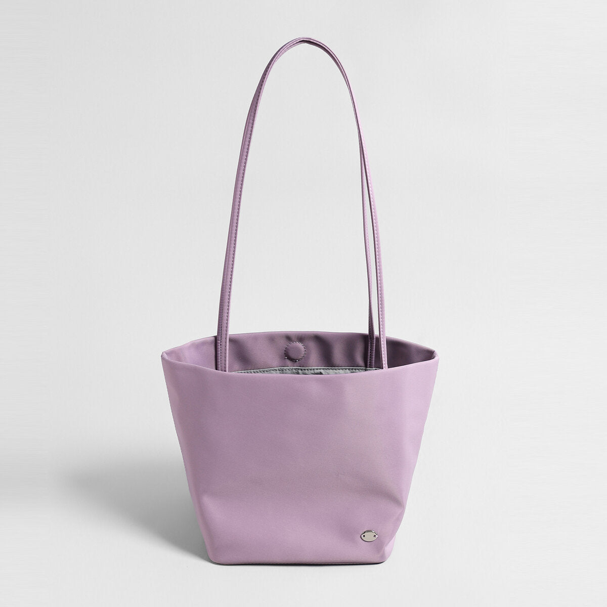 Waterproof Nylon Slouchy Bucket Tote - Lilac
