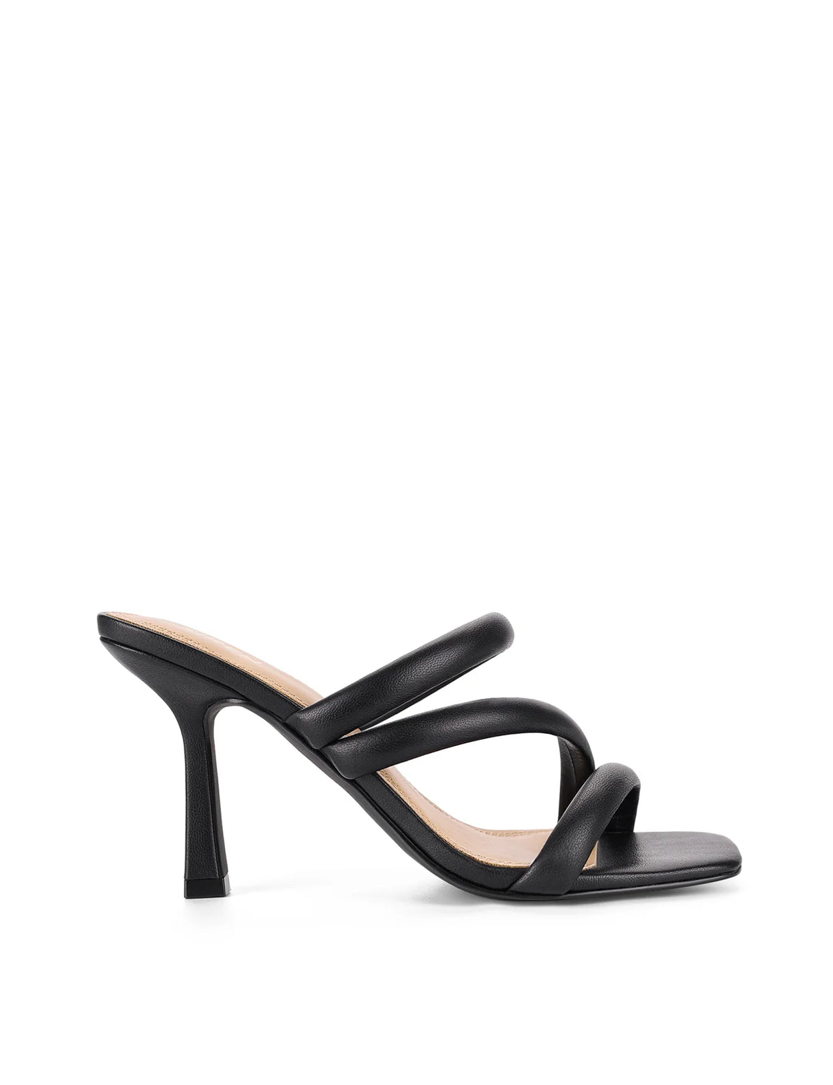 Siren Heeled Sandals - Black Leather
