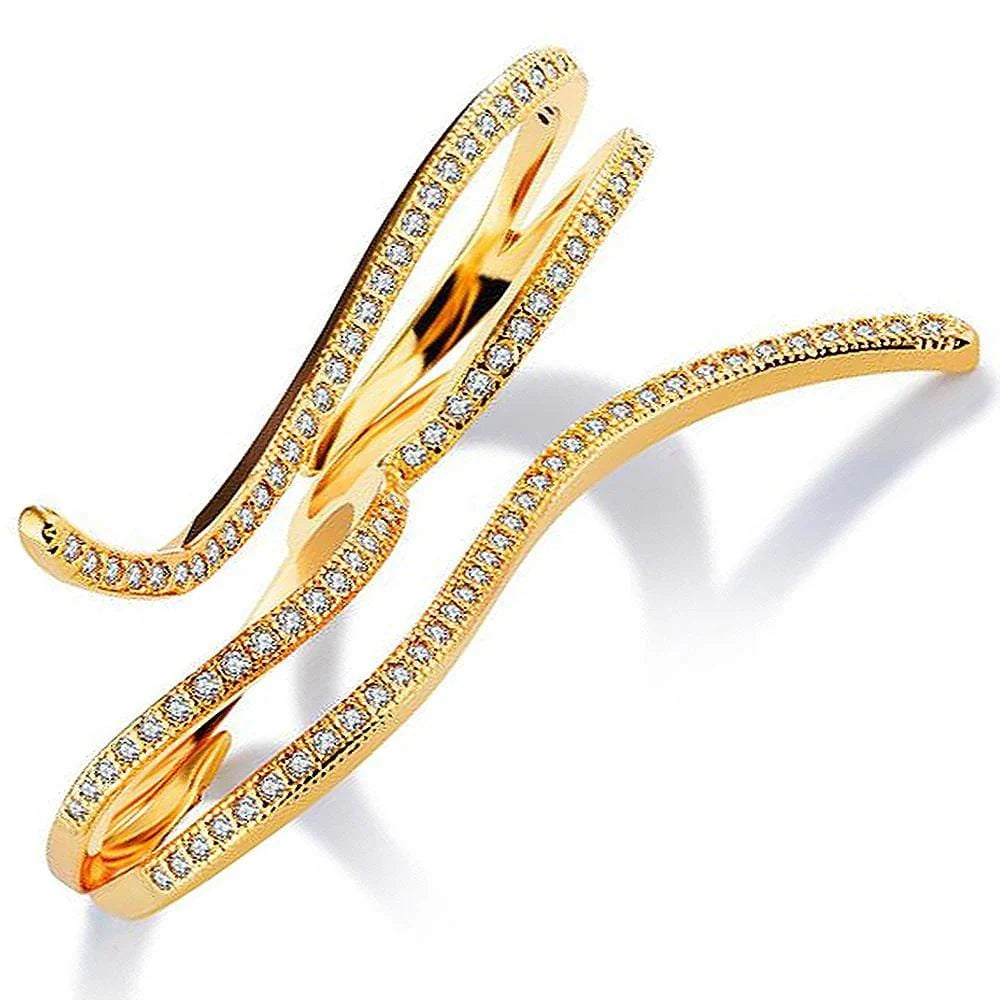 Bullion Gold Adjustable Serpent Shape Fashion Ring