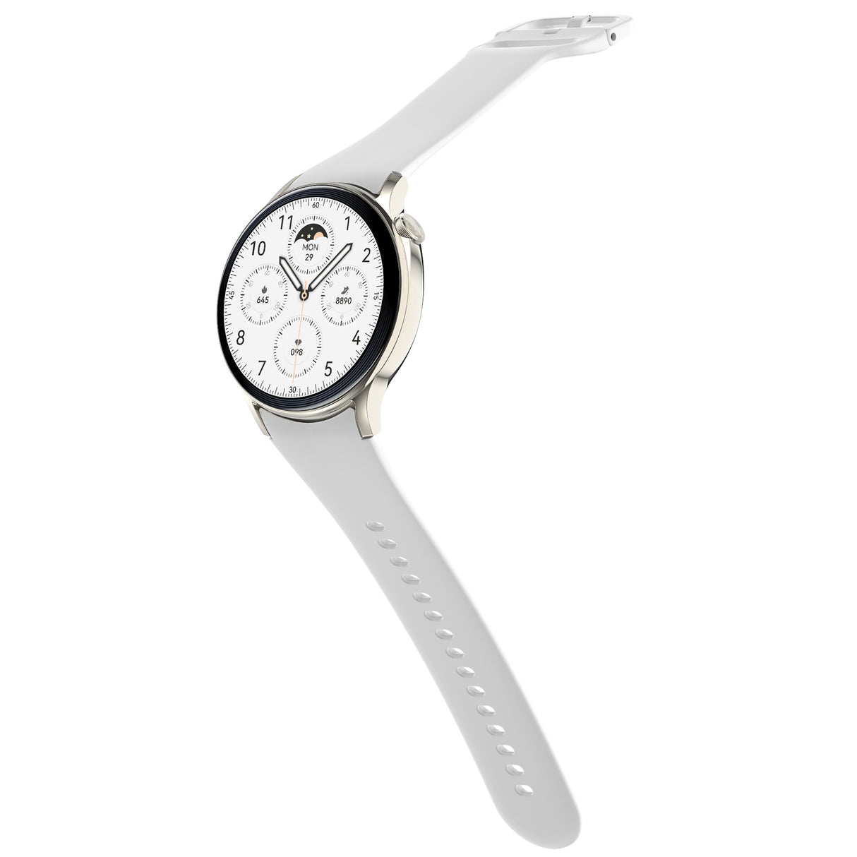 Bluetooth Smart Watch 1.43" Touch Screen Call Heart Rate Blood Pressure BT 5.3 - White