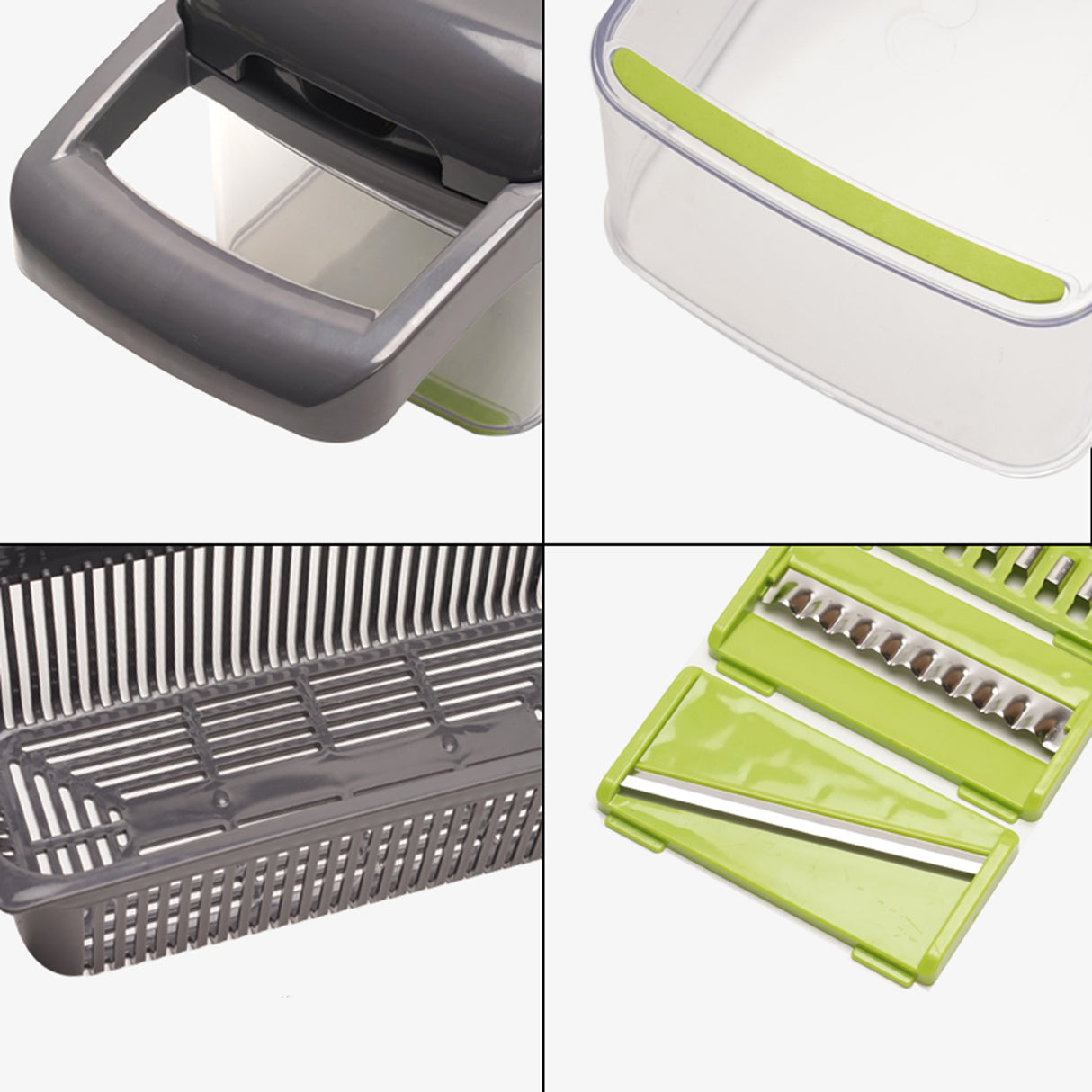 TODO Multifunction Food Chopper Cutter Shredder Strainer Grater Kitchen Tool Basket 12pcs Set
