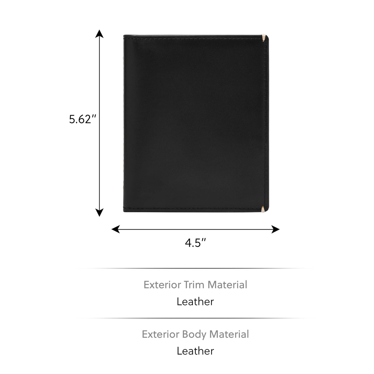 Fossil Westover Black Passport Case