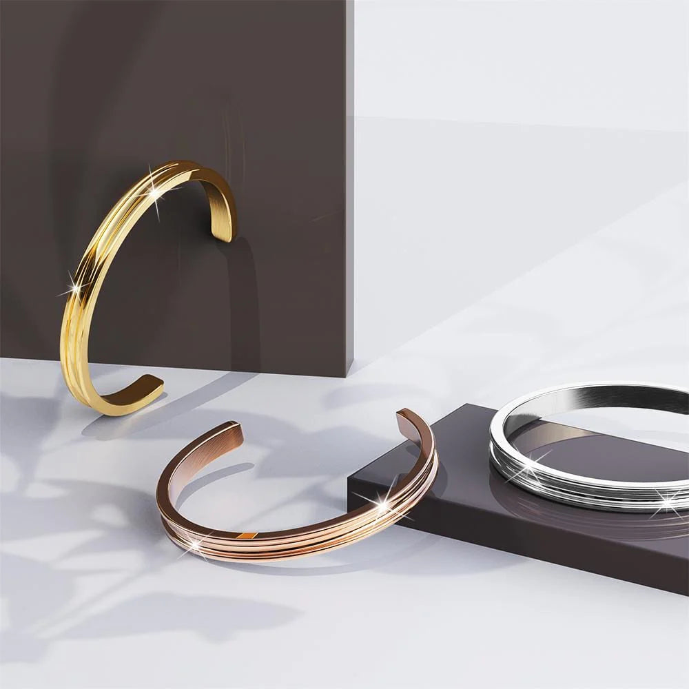 Bullion Gold Lisa Luxe Cuff Bangle Rose Gold