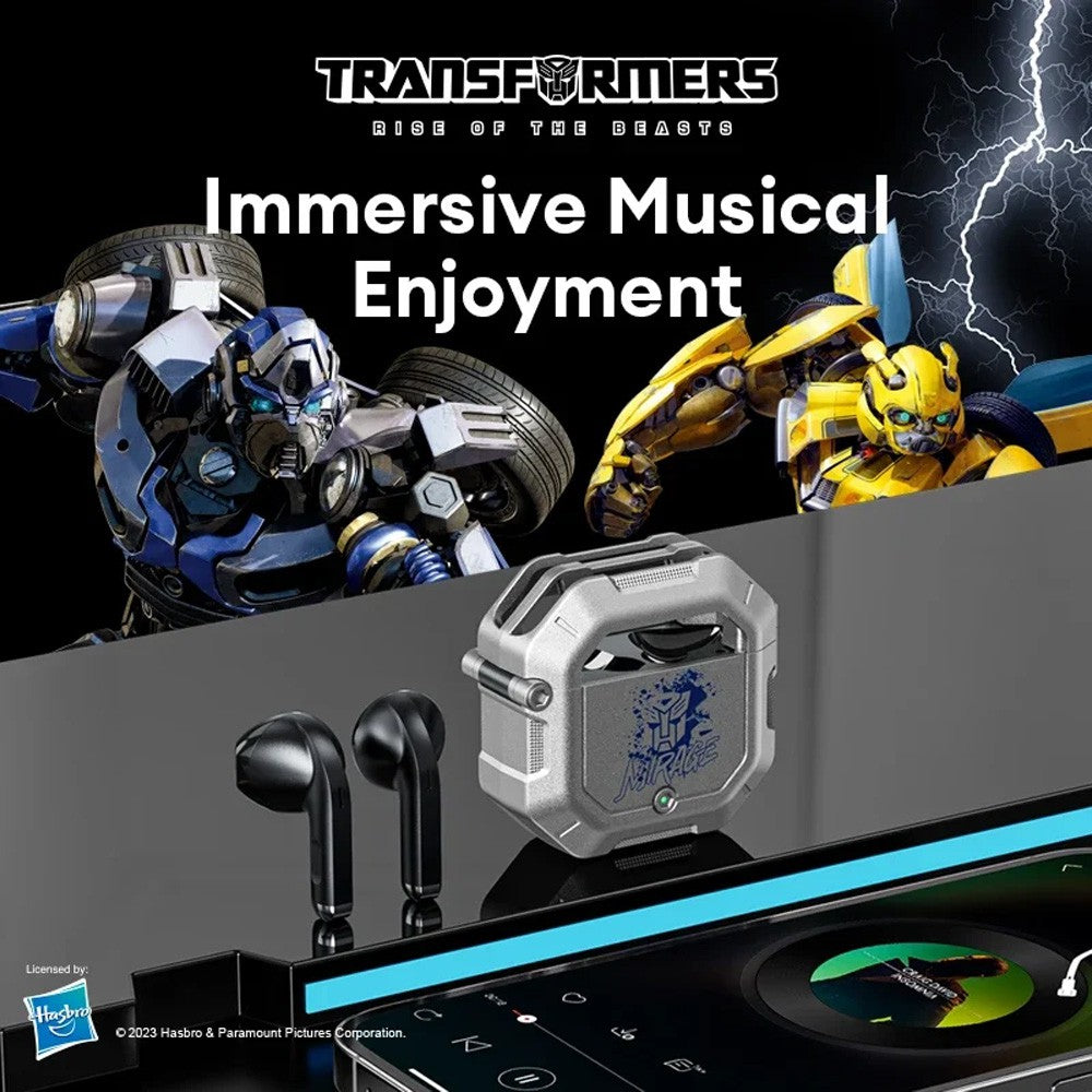 Transformers TWS Wireless Earbud Earphones Bluetooth V5.3 Noise Reduction TF-T12 - Yellow