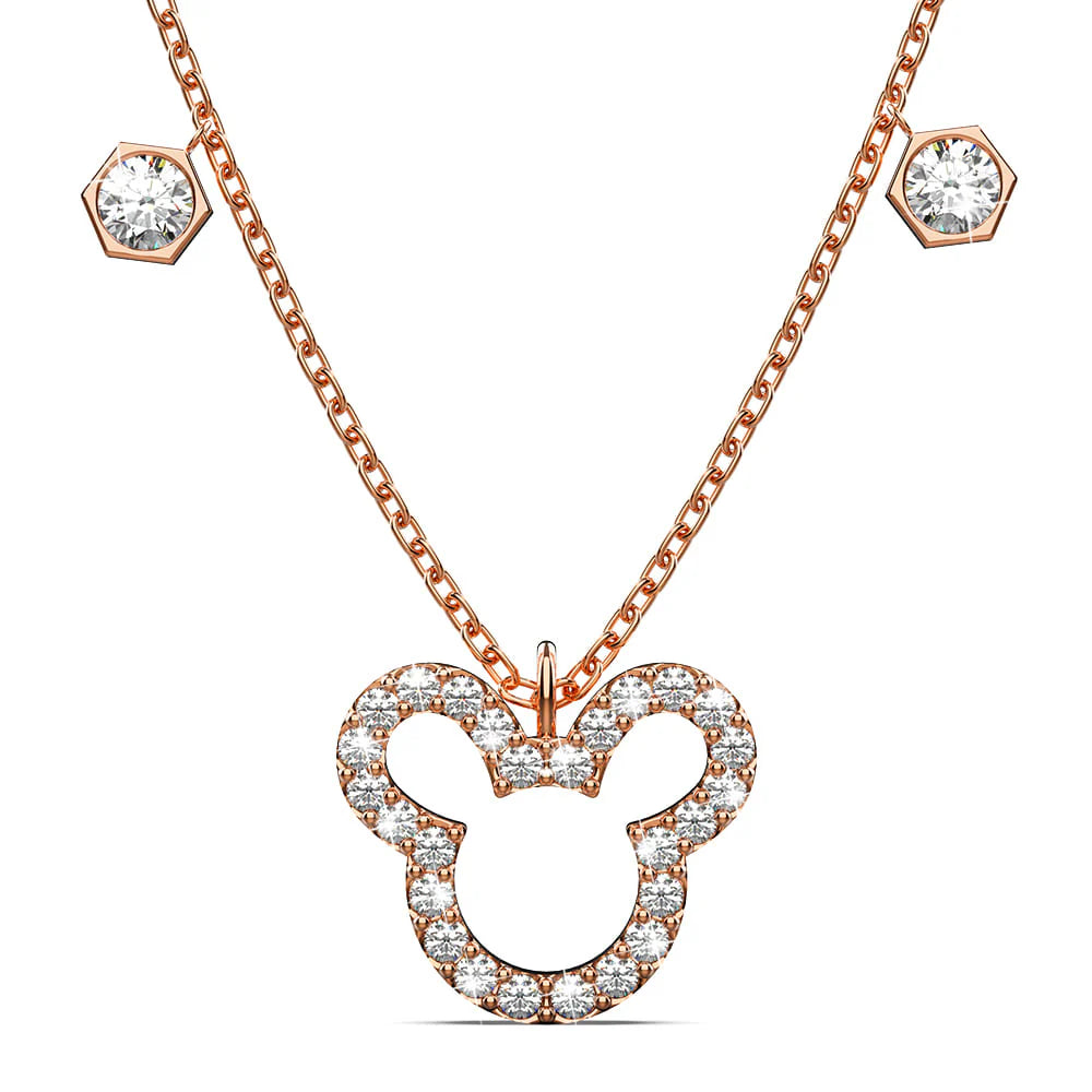 Krystal Couture Mickey Silhouette Pendant Necklace Embellished with SWAROVSKI Crystals