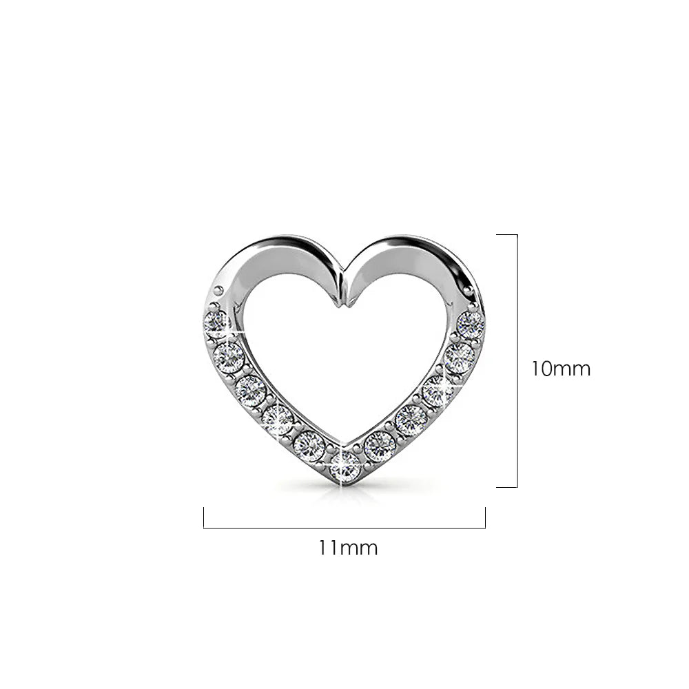 Krystal Couture Innocent Heart Stud Earrings Embellished with SWAROVSKI Crystals