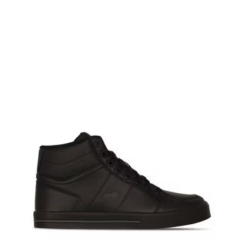 Lonsdale Older Kids Unisex Canon Hi Top Sneakers Black/Charcoal