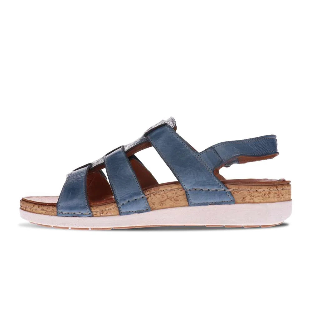 Revere Santorini Gladiator Sandal - Denim